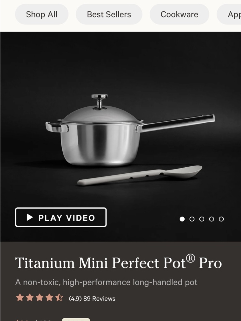 Our Place Titanium Mini Perfect Pot Pro — Stainless Steel Finish